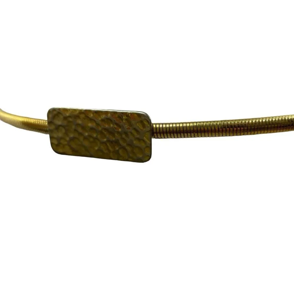 Ladies Vinatge Gold Stretch Serpentine Belt with Gold‎ Buckle 25-30”